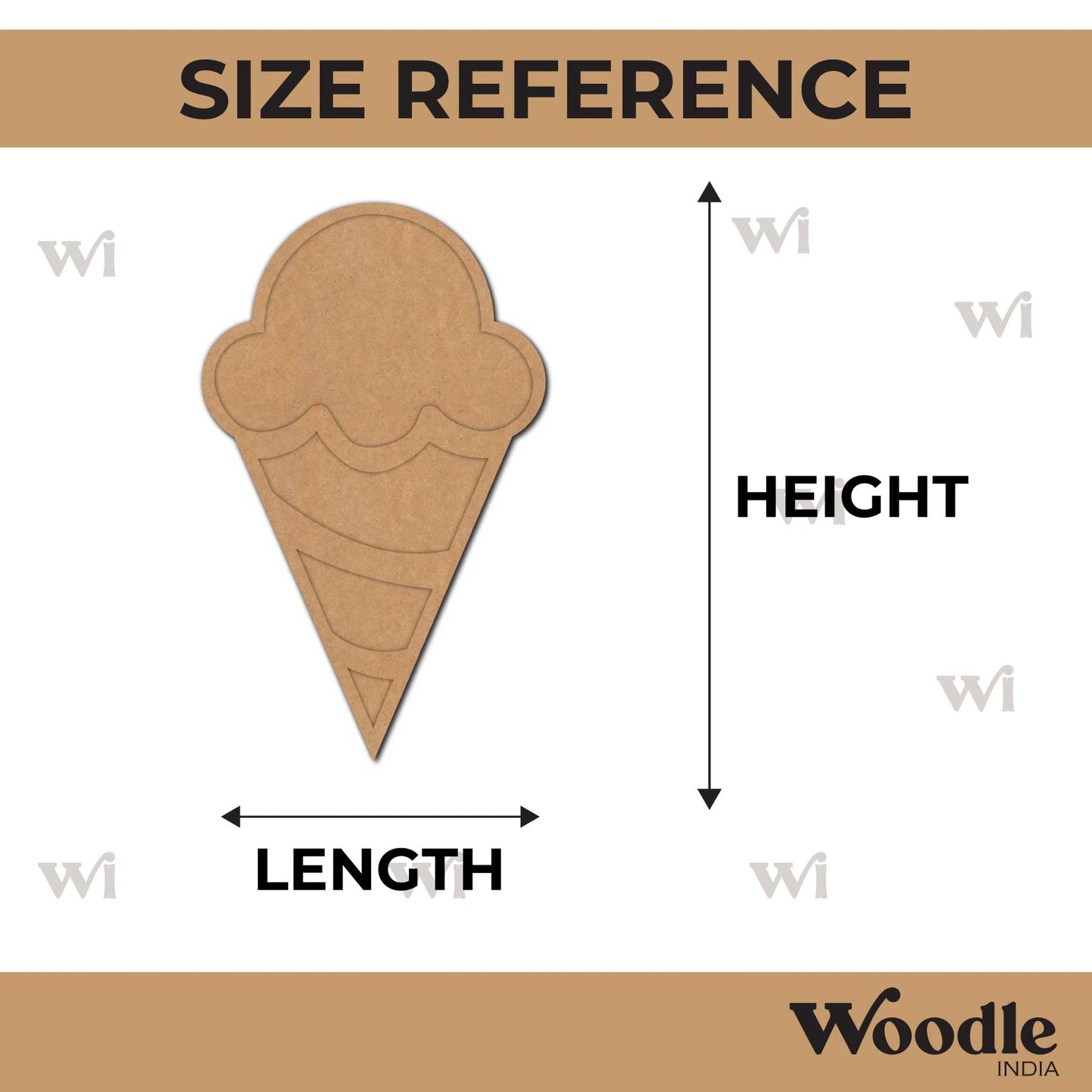Ice Cream Mosaic Art Base MDF Design 2
