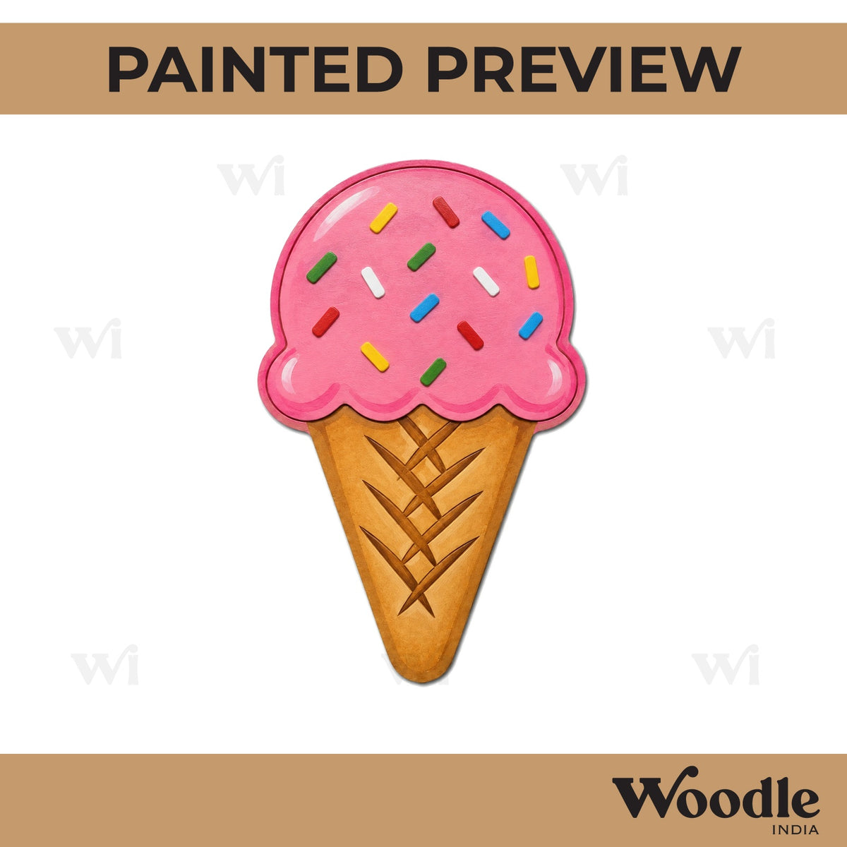 Ice Cream Pre Marked MDF Design 4