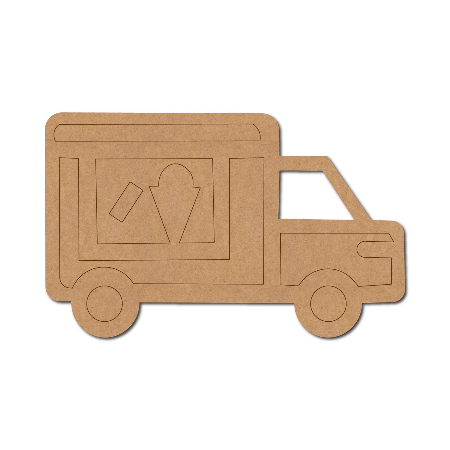 Ice Cream Truck Pre Marked MDF Design 1