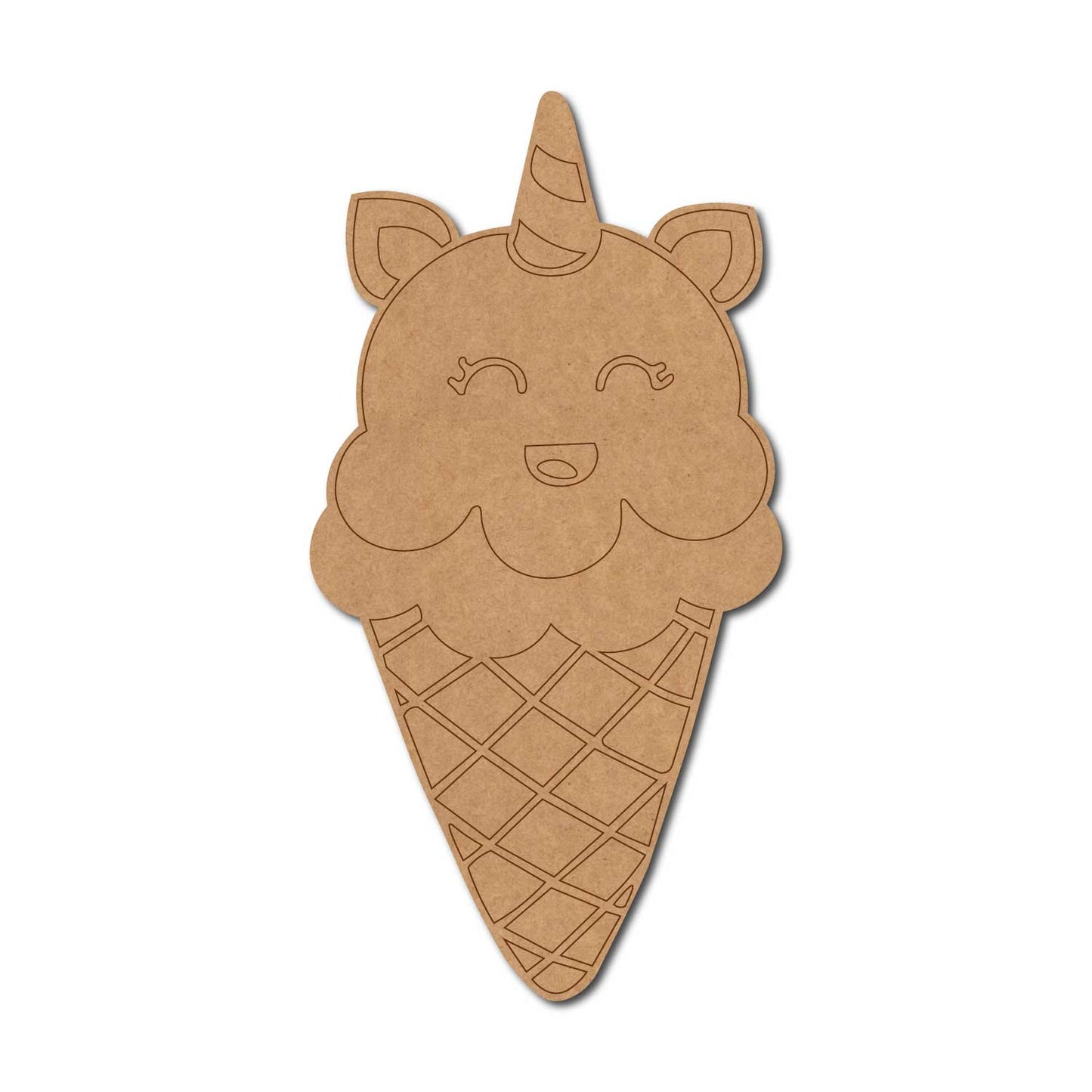 Ice Cream Unicorn Pre Marked MDF Design 1
