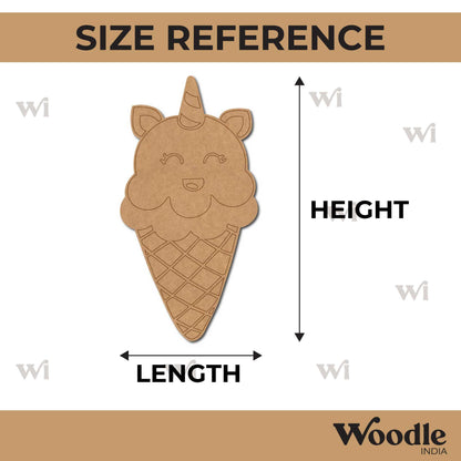 Ice Cream Unicorn Pre Marked MDF Design 1