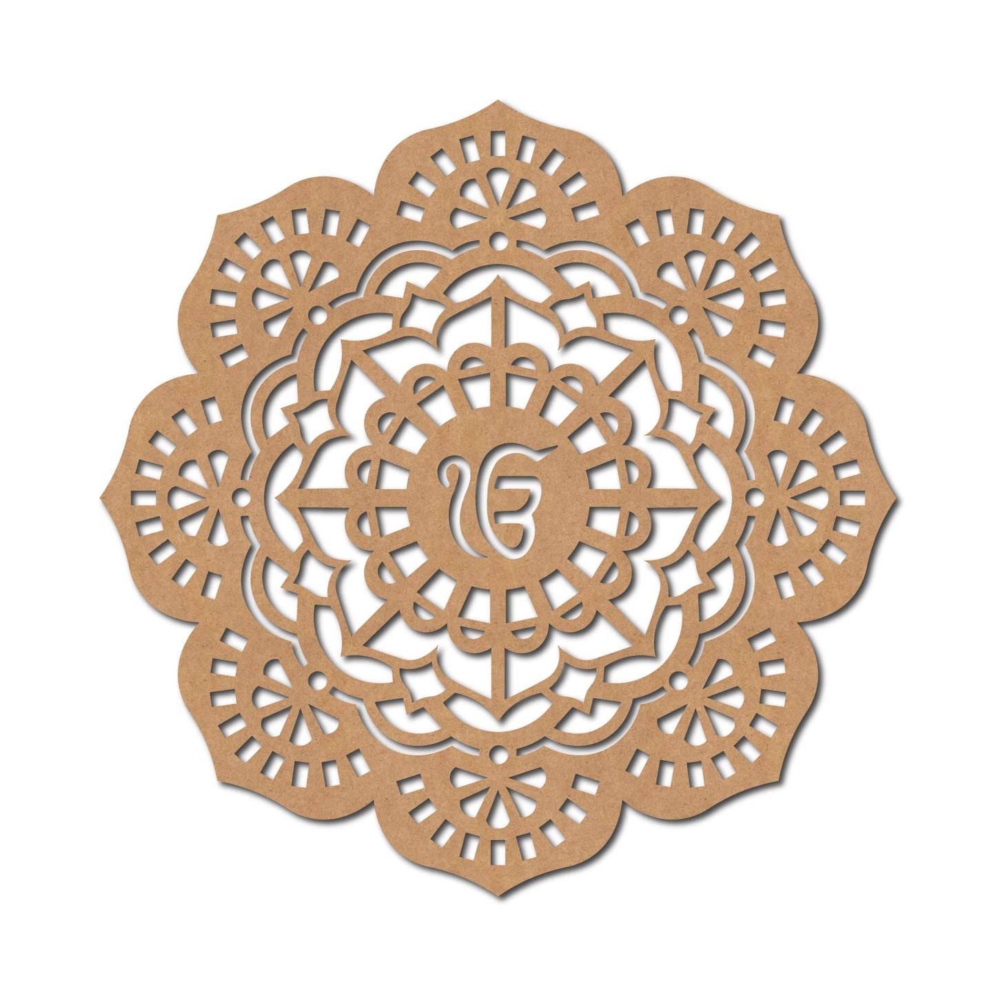 Ik Onkar Mandala Base Cutout MDF Design 2