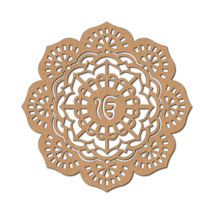 Ik Onkar Mandala Base Cutout MDF Design 2