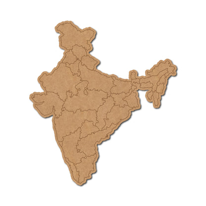 India Map Pre Marked MDF Design 1