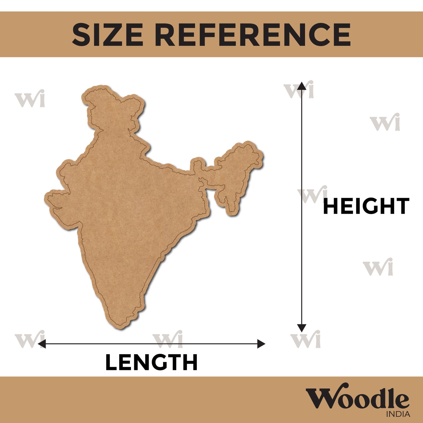 India Map Pre Marked MDF Design 2