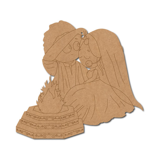 Indian Couple Getting Married Pre Marked MDF Design 1