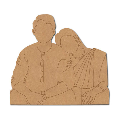 Indian Couple Pre Marked MDF Design 2
