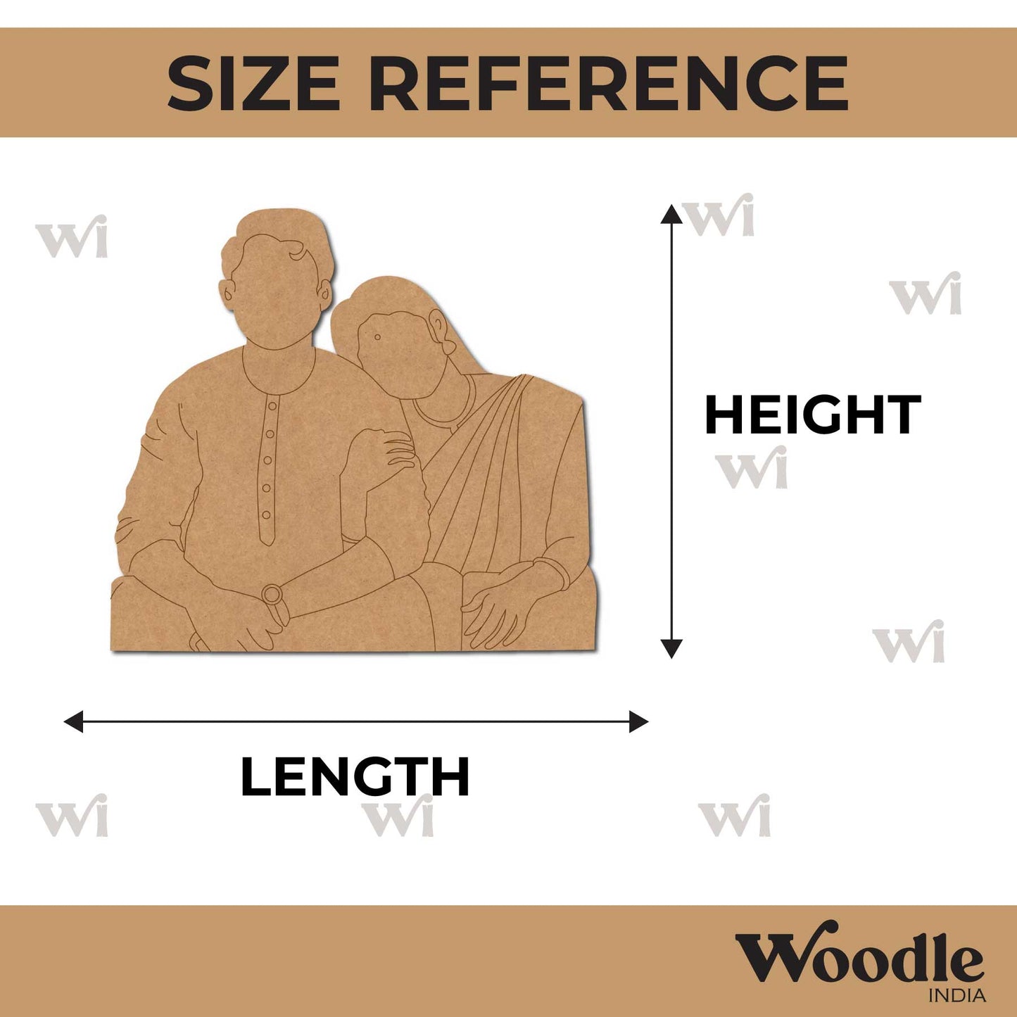 Indian Couple Pre Marked MDF Design 2