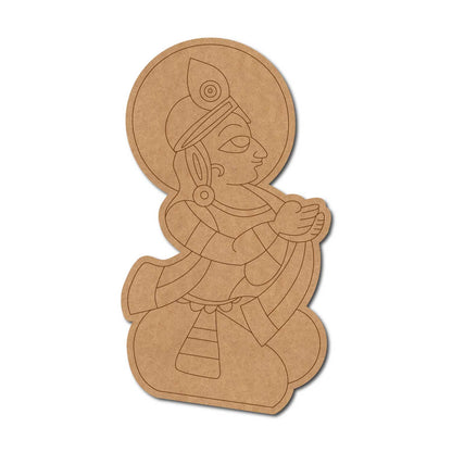 Indian Devotee Phad Art Pre Marked MDF Design 1