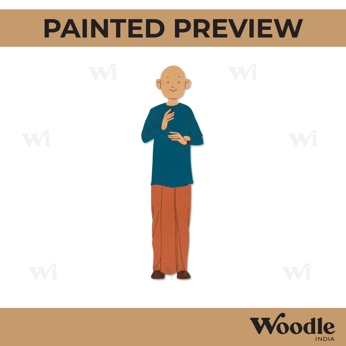 Indian Hindu Monk Pre Marked MDF Design 1