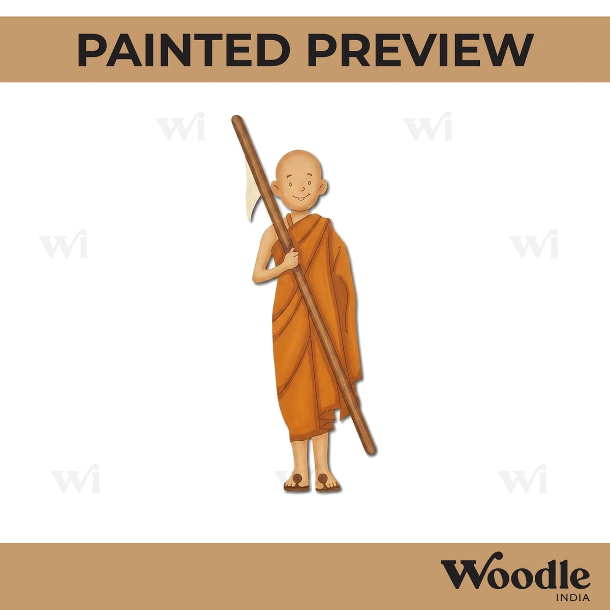 Indian Hindu Monk Pre Marked MDF Design 2