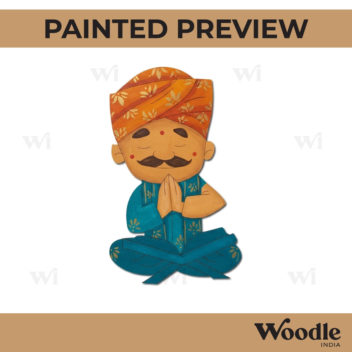 Indian Priest Pandit Pre Marked MDF Design 1