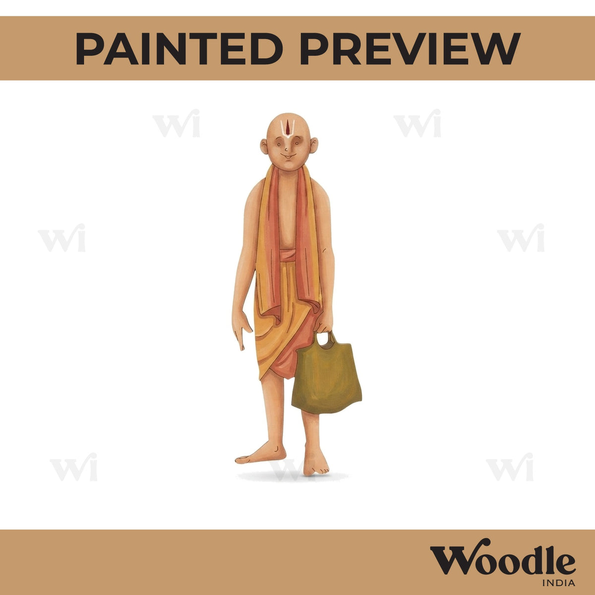 Indian Priest Pandit Pre Marked MDF Design 3