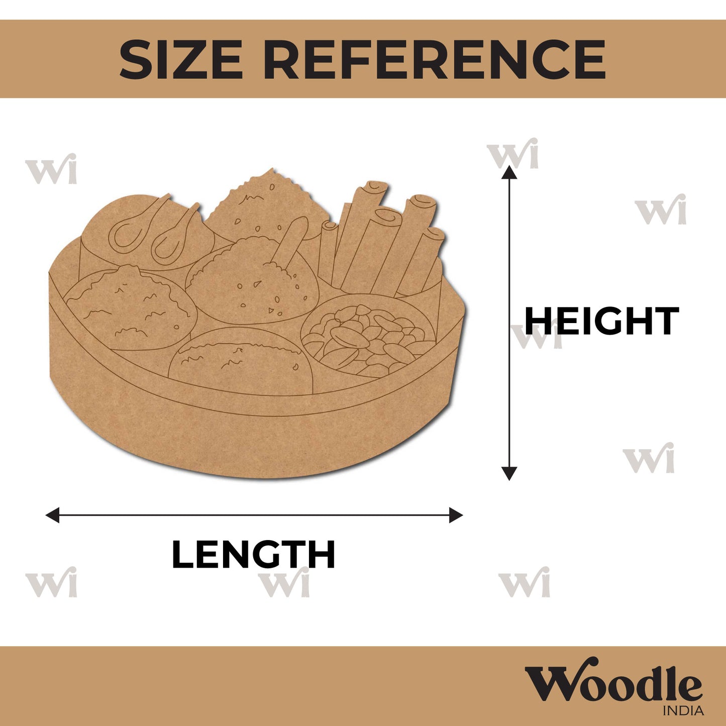Indian Spices Pre Marked MDF Design 1