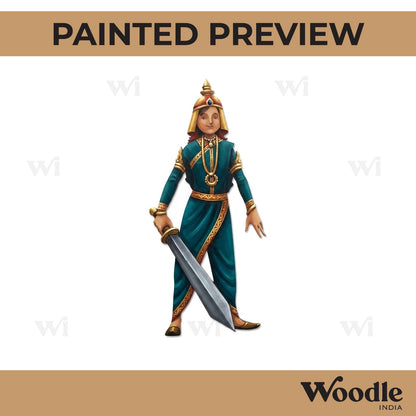 Indian Warrior Queen Pre Marked MDF Design 1