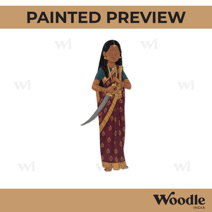 Indian Warrior Queen Pre Marked MDF Design 10