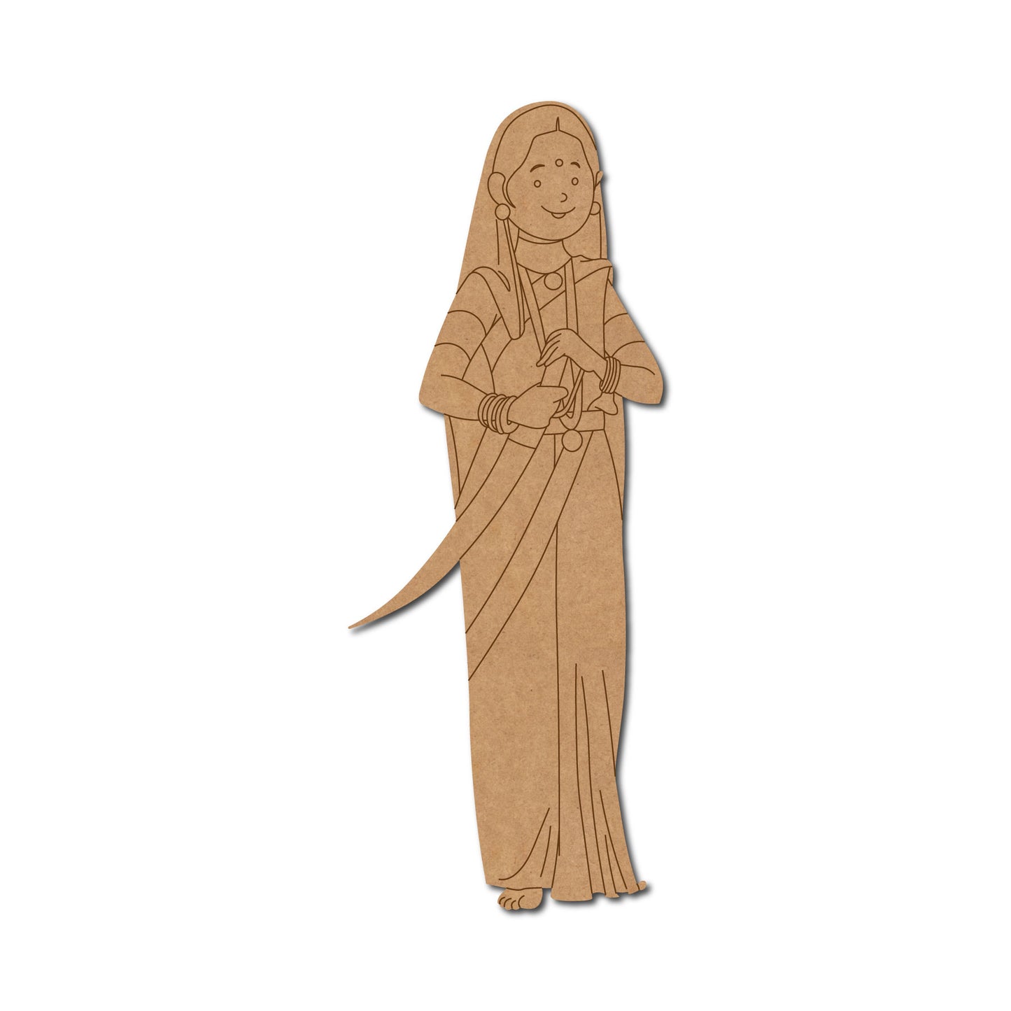 Indian Warrior Queen Pre Marked MDF Design 10