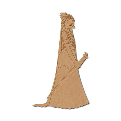 Indian Warrior Queen Pre Marked MDF Design 4