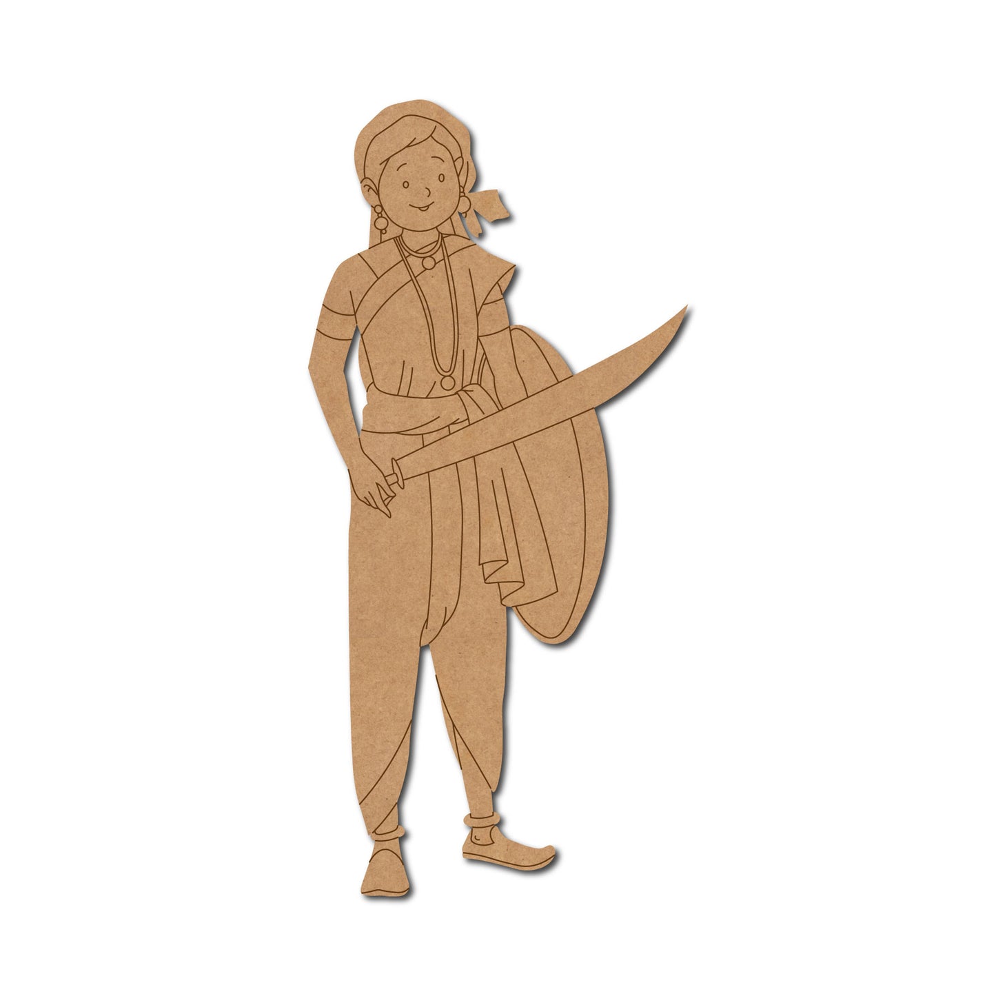 Indian Warrior Queen Pre Marked MDF Design 6