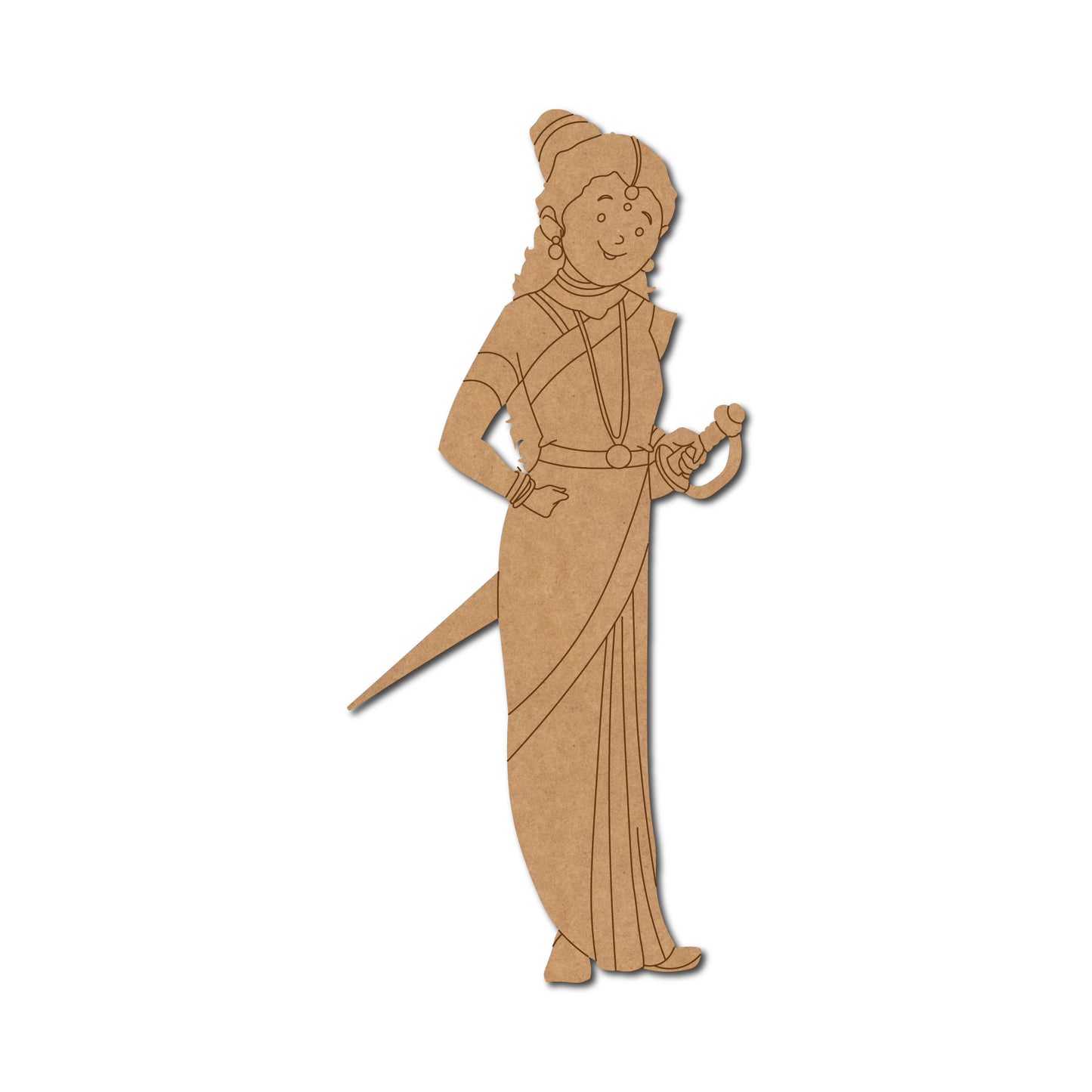 Indian Warrior Queen Pre Marked MDF Design 9