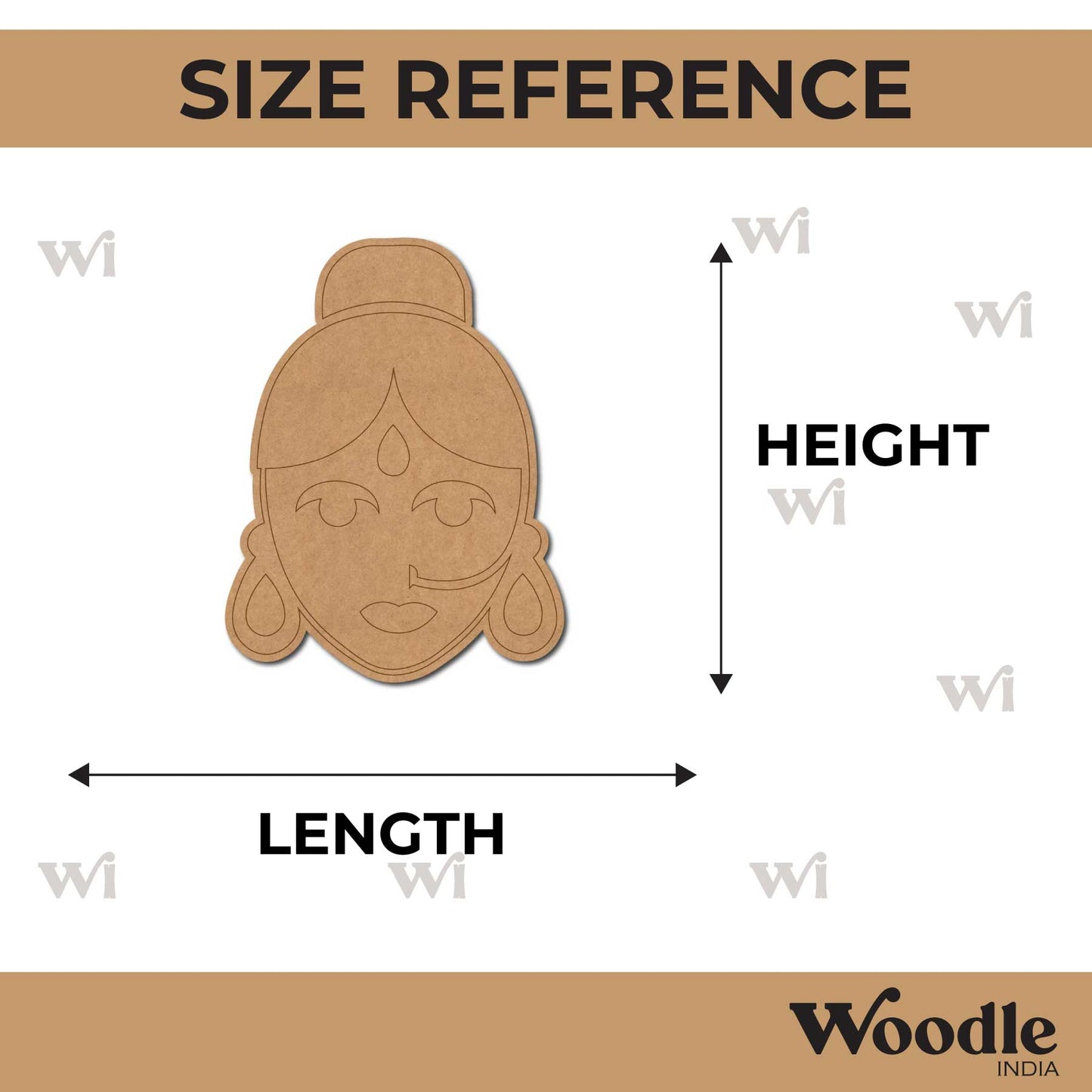 Indian Woman Pre Marked MDF Design 1