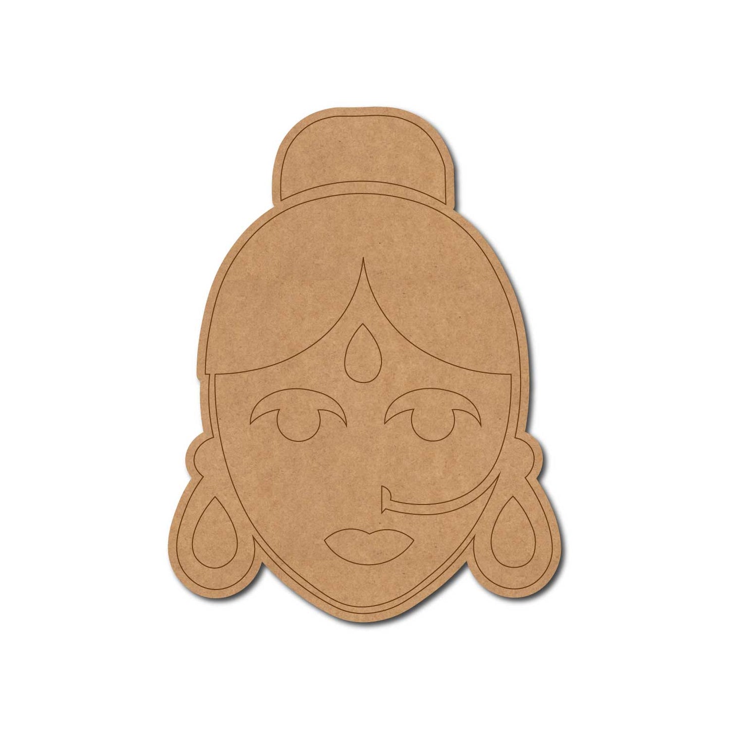 Indian Woman Pre Marked MDF Design 1