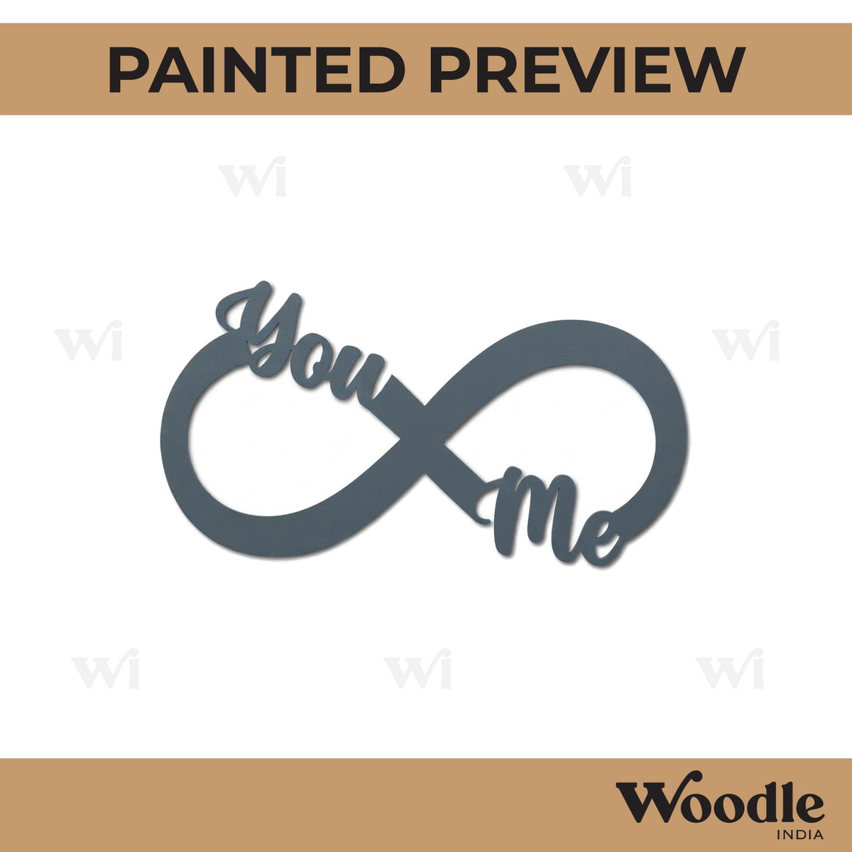 Infinity Symbol Text Cutout MDF Design 1