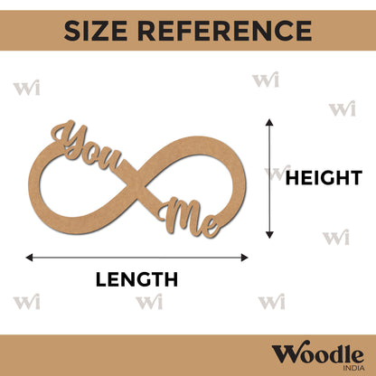 Infinity Symbol Text Cutout MDF Design 1