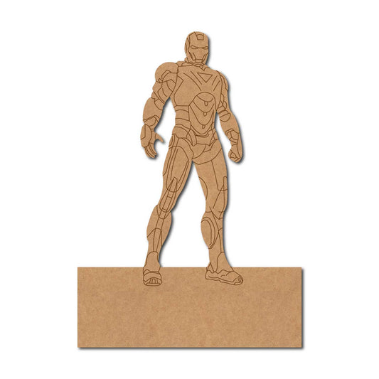 Iron Man Nameplate Pre Marked MDF Design 1