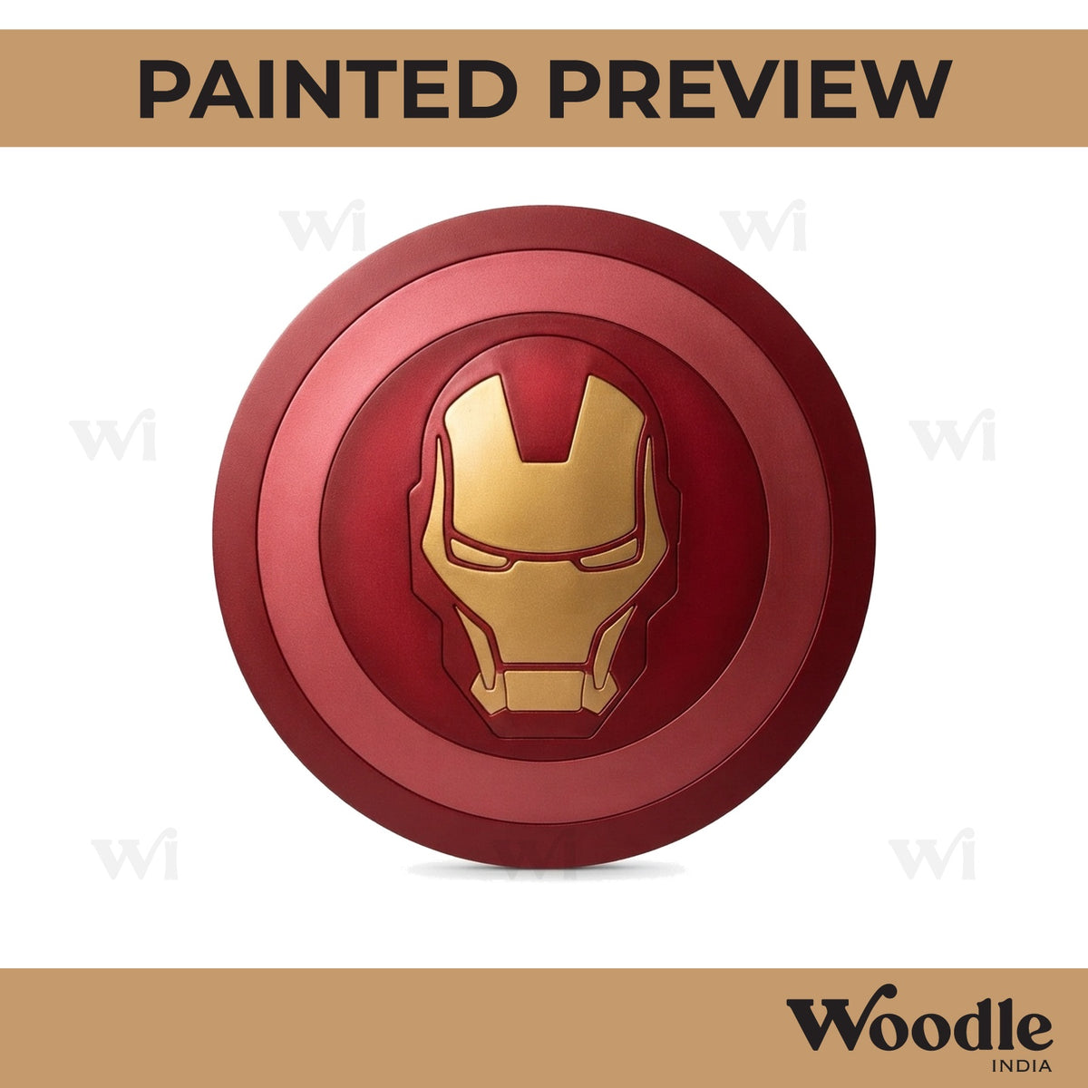 Iron Man Pre Marked Round MDF Design 1