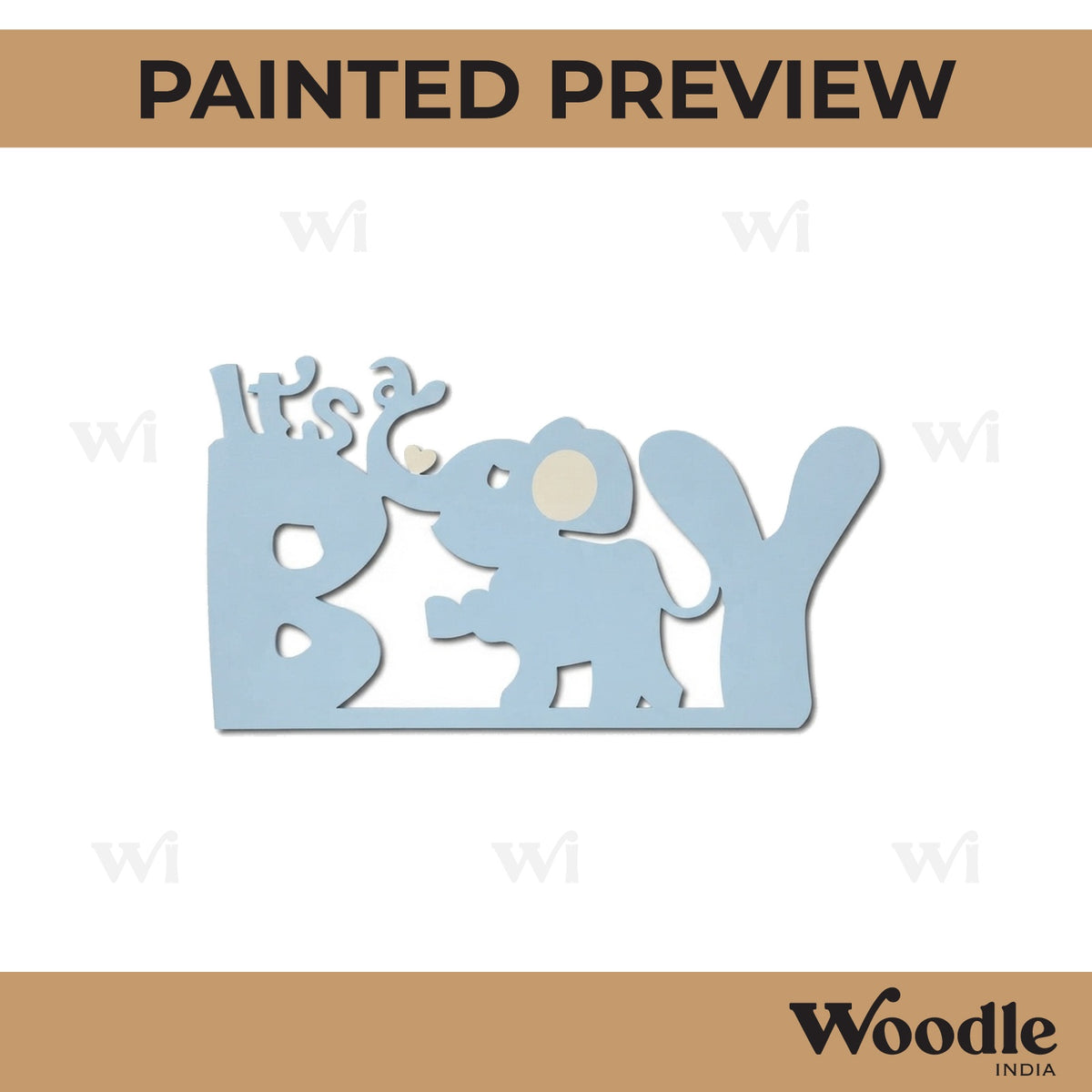 It's A Boy Cutout MDF Design 1