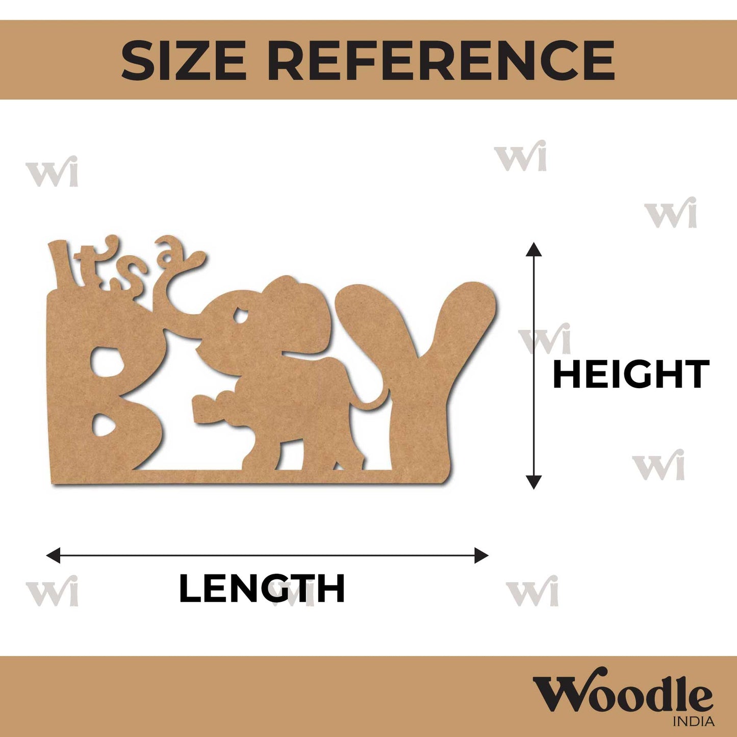 It's A Boy Cutout MDF Design 1