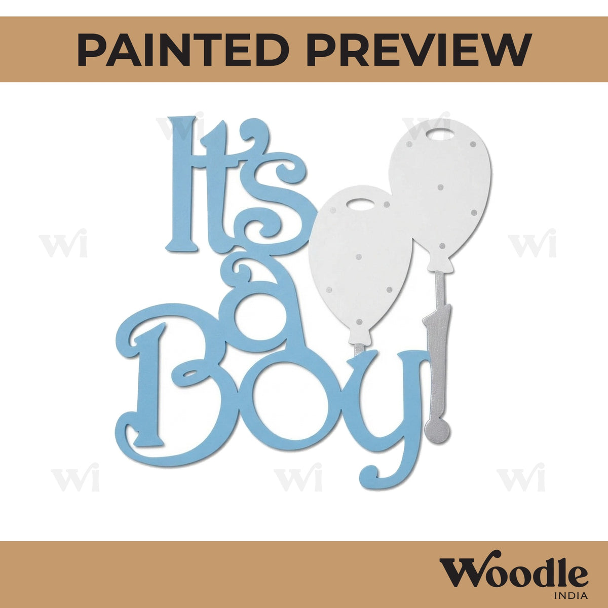 It's A Boy Cutout MDF Design 2