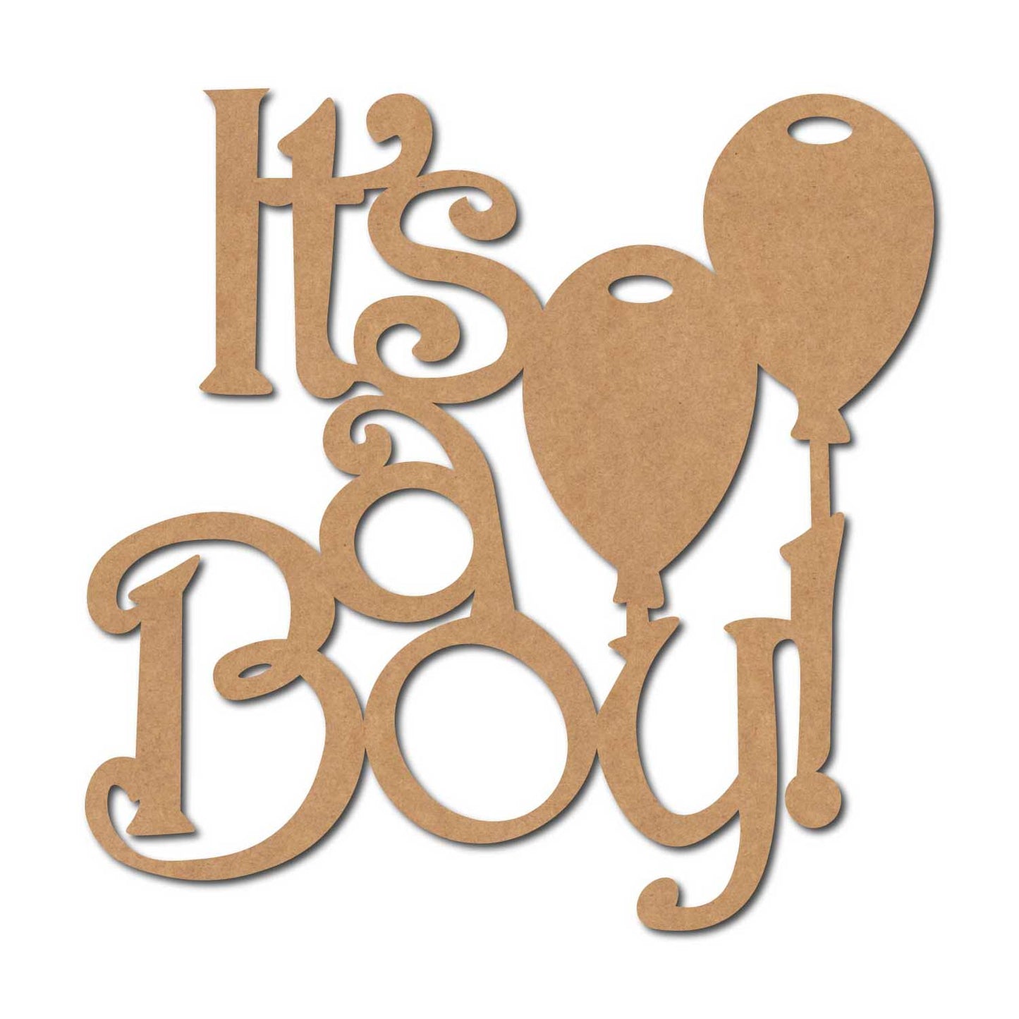 It's A Boy Cutout MDF Design 2