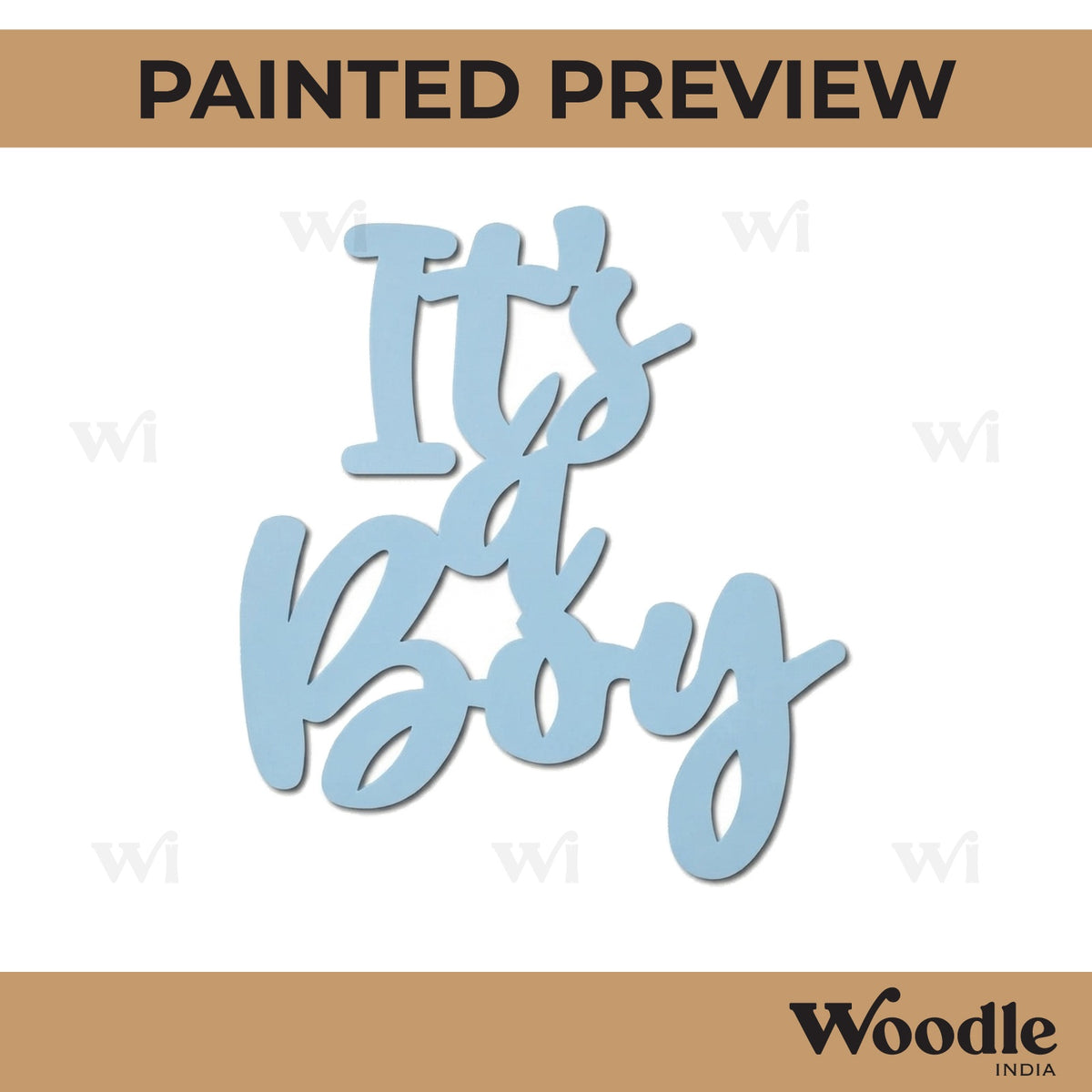 It's A Boy Cutout MDF Design 3