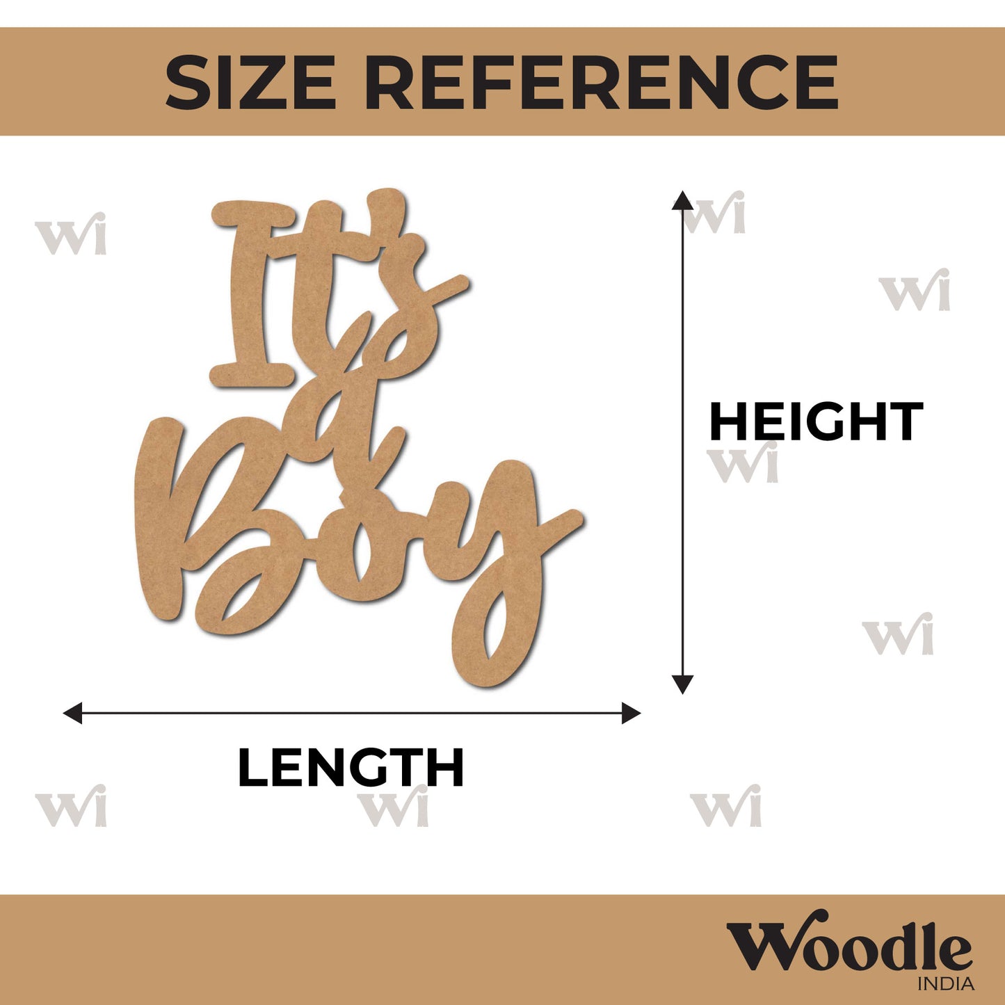 It's A Boy Cutout MDF Design 3