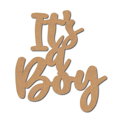 It's A Boy Cutout MDF Design 3