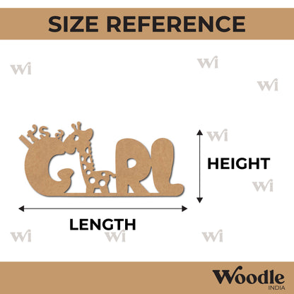 It's A Girl Cutout MDF Design 1