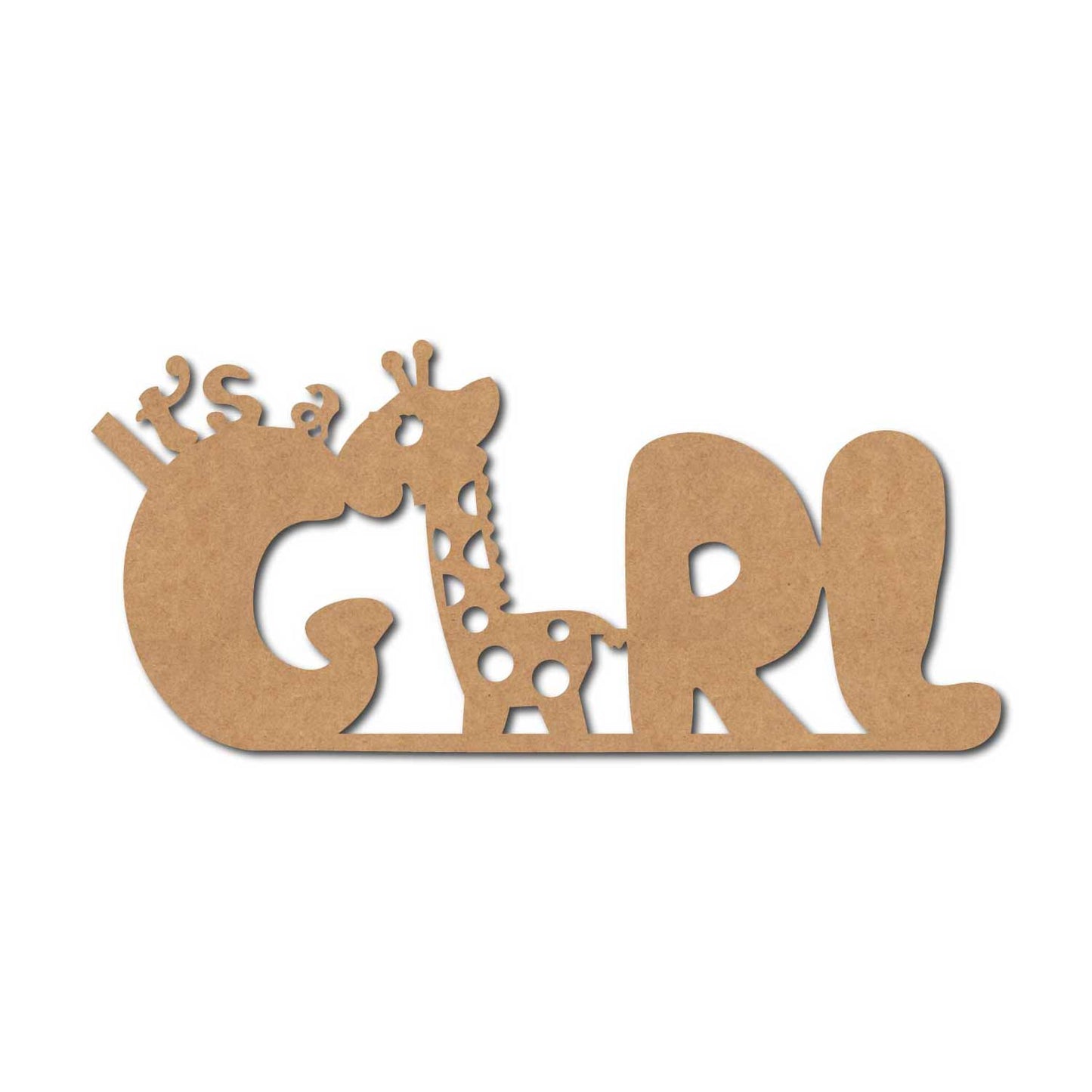 It's A Girl Cutout MDF Design 1