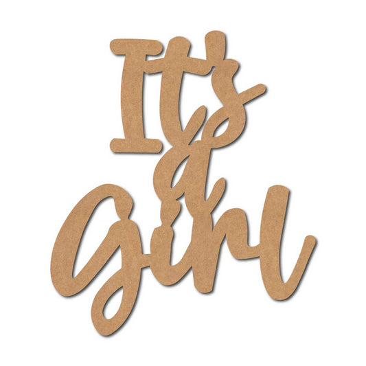 It's A Girl Cutout MDF Design 2