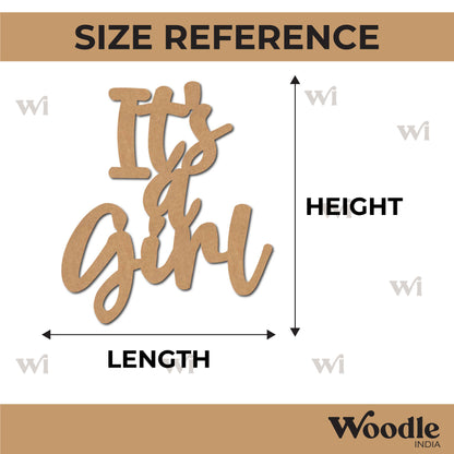 It's A Girl Cutout MDF Design 2