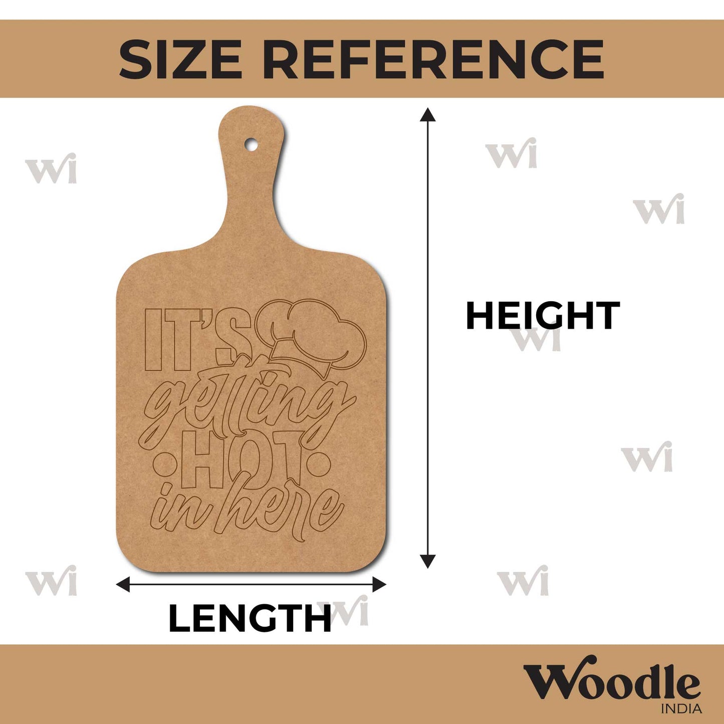 It's Getting Hot In Here Pre Marked Chopping Board MDF Design 1
