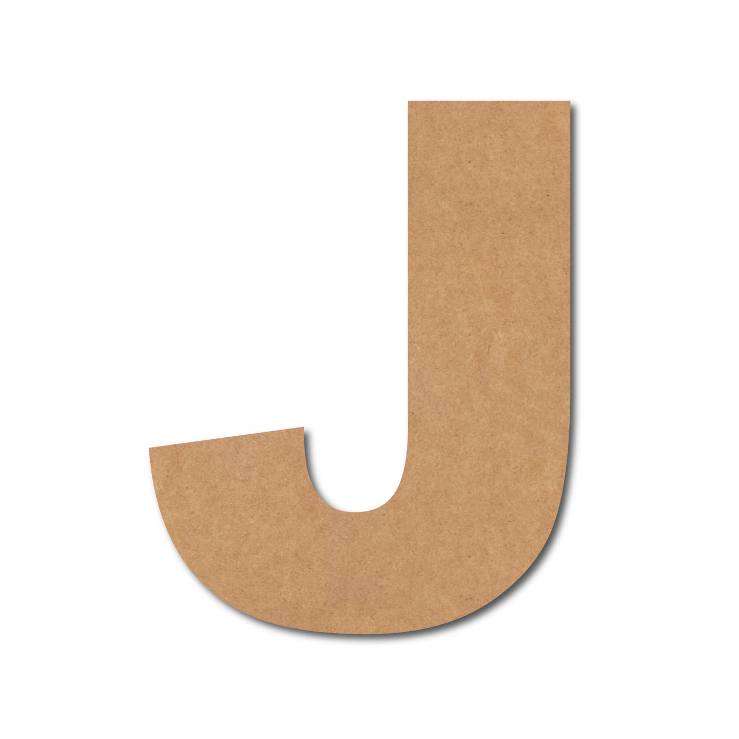 Alphabet J Monogram Cutout MDF Design 1
