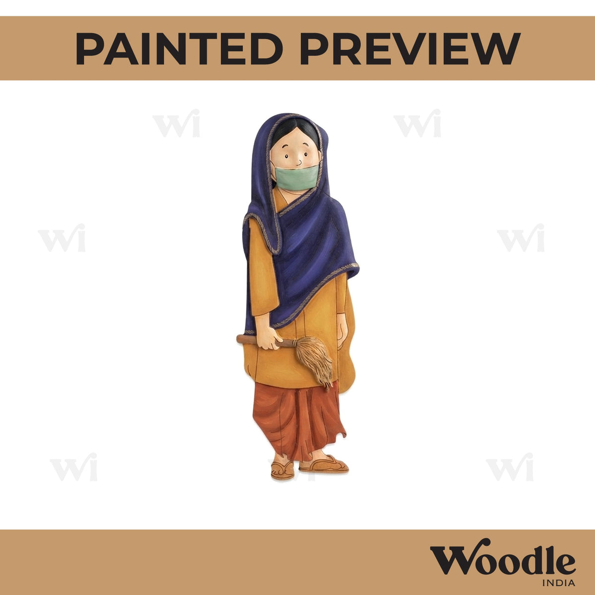 Jain Woman Pre Marked MDF Design 1