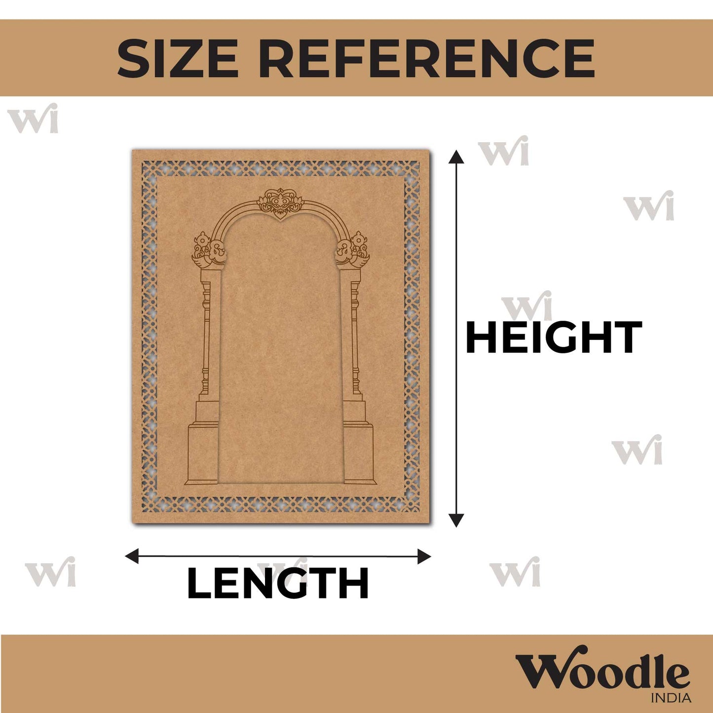 Jharokha Jali Pre Marked MDF Design 1
