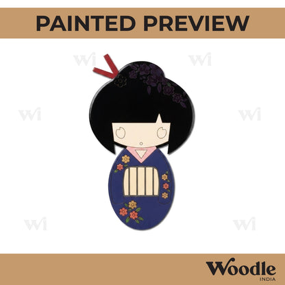 Japanese Doll Pre Marked MDF Design 1