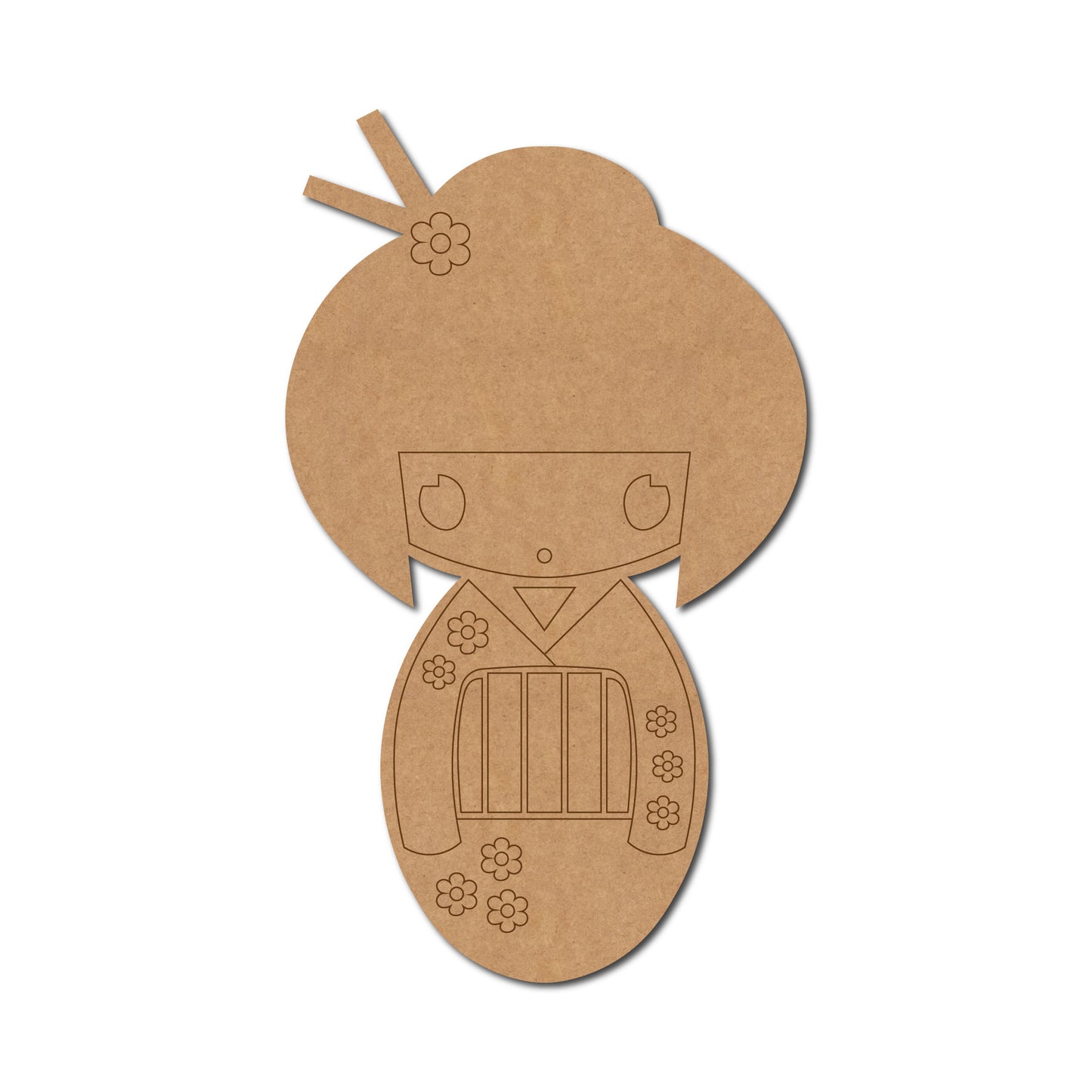 Japanese Doll Pre Marked MDF Design 1