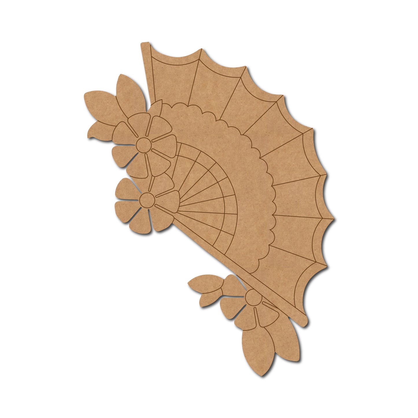 Japanese Fan Pre Marked MDF Design 1