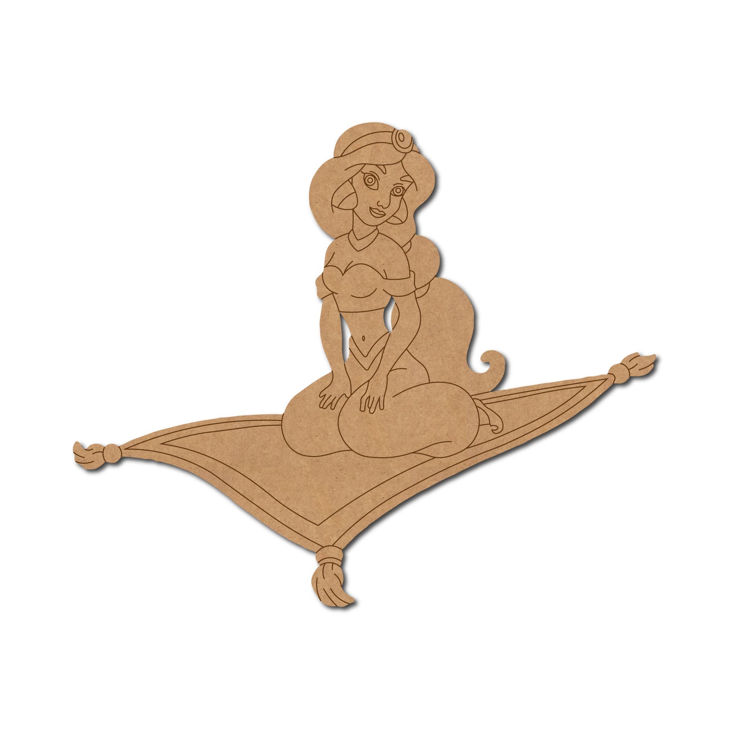 Jasmine On The Magic Carpet Aladdin Pre Marked MDF Design 1