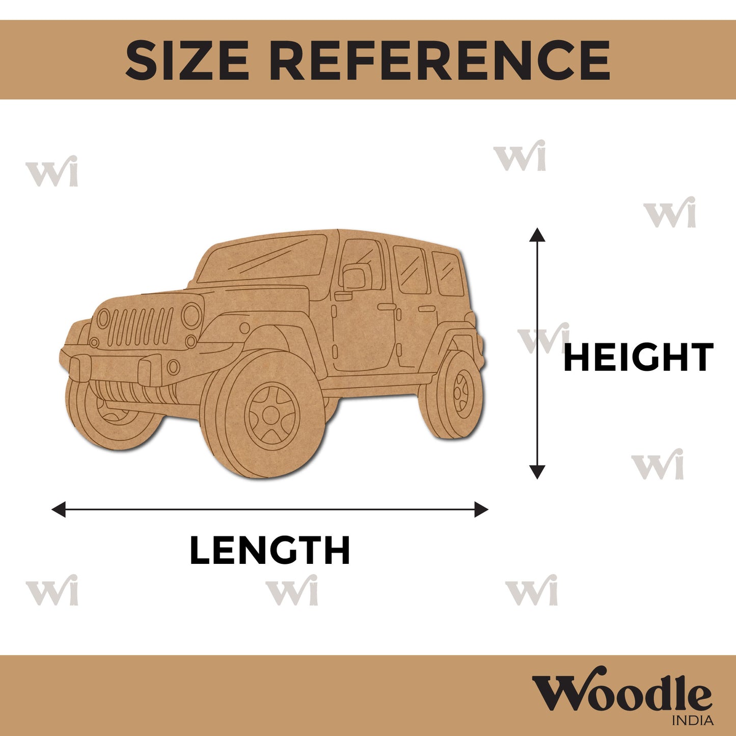 Jeep Car Pre Marked MDF Design 1